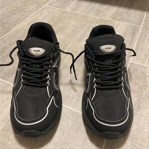 Dior Men's Black and White Sneakers